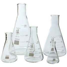 Juego de matraces Erlenmeyer de cristal Karter